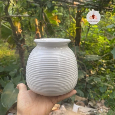 Bộ 3 bình hoa gốm sứ Phúc Tâm An men trắng Bát Tràng 13-24cm, thanh lý giá rẻ 79k 6 Bộ 3 bình hoa gốm sứ Phúc Tâm An men trắng Bát Tràng 13-24cm, thanh lý giá rẻ 79k 6