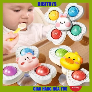 Bộ 3 Con Quay Spinner Montessori Cao Cấp Đồ Chơi Thỏ Gấu Kích Thị Giác 49.000₫