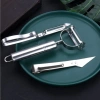 Bộ 3 dao nạo gọt tỉa hoa quả đa năng thép không gỉ - Siêu tiện lợi, bền bỉ