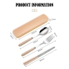 Bộ 3 dụng cụ ăn uống du lịch thép không gỉ - Đũa, thìa, nĩa nhẹ, bền, tiện lợi 9
