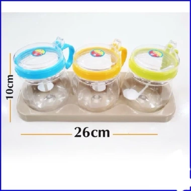 Bộ 3 hộp hũ đựng gia vị nắp bật tiện dụng Việt Nhật kèm thìa - Giá ưu đãi 28,165₫ 5