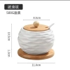 Bộ 3 hũ đựng gia vị nghiêng 20 độ nắp gỗ + khay gỗ tre & thìa sứ - Giá ưu đãi 175k 8