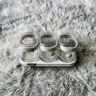 Bộ 3 lọ đựng gia vị có thìa Việt Nhật, hũ năp đay tiện dụng, giá 50.000đ