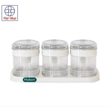 Bộ 3 lọ đựng gia vị có thìa Việt Nhật, hũ năp đay tiện dụng, giá 50.000đ 10 Bộ 3 lọ đựng gia vị có thìa Việt Nhật, hũ năp đay tiện dụng, giá 50.000đ 10