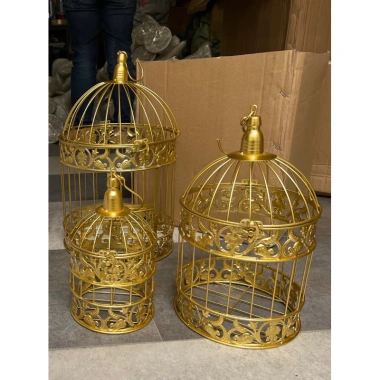 Bộ 3 Lồng Chim Trắng Trang Trí Nhà Cửa, Nhà Hàng, Tiệc Cưới - Giá 185.000 VNĐ