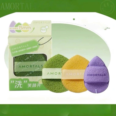 Bộ 3 miếng bọt biển rửa mặt chính hãng Amortals PL44.2 - Tạo bọt mịn, sạch sâu, giảm giá 69.000