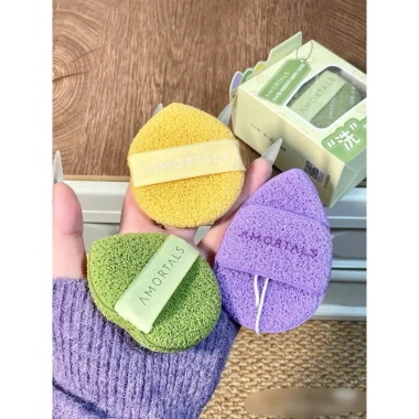 Bộ 3 miếng bọt biển rửa mặt chính hãng Amortals PL44.2 - Tạo bọt mịn, sạch sâu, giảm giá 69.000
