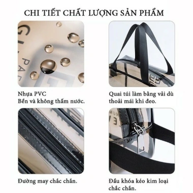 Bộ 3 túi trong suốt đựng đồ, mỹ phẩm du lịch thời trang - Giá chỉ 55.000đ 8 Bộ 3 túi trong suốt đựng đồ, mỹ phẩm du lịch thời trang - Giá chỉ 55.000đ 8