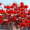 Bộ 30 Đèn lồng giấy nilon đỏ chống nước - Tết, văn phòng, khai trương, đuôi chữ phúc 2