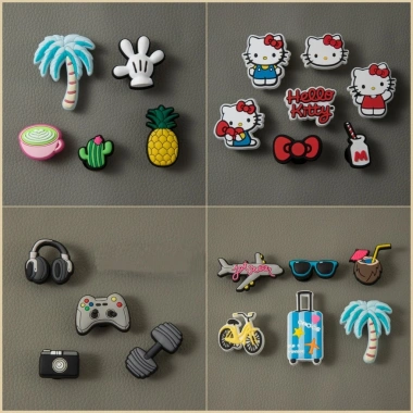 Bộ 3/6 Sandals du lịch - Sticker phụ kiện lỗ giày, charm trang trí, chỉ 29.000đ 2