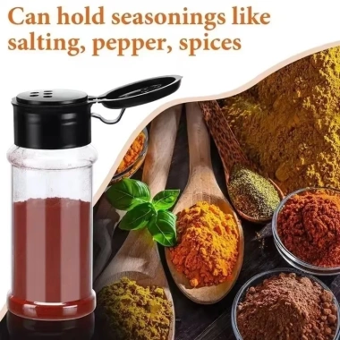 Bộ 3/6/9 chai gia vị 100ml trong suốt nhựa BPA-free, phù hợp BBQ, muối tiêu, bình lắc - 27.499đ