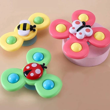 Bộ 3C Spinner Đồ Chơi Quay Nhựa ABS – Dán Bàn Ăn, Tủ Lạnh, Tắm Bé, Giá 85k 2