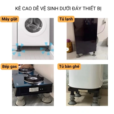 Bộ 4 chân đế đa năng cho máy giặt, tủ lạnh - chống rung, chống ngập, tăng giảm chiều cao, chịu tải cao, tiện lợi, bảo vệ thiết bị, giá 35.000₫ 4 Bộ 4 chân đế đa năng cho máy giặt, tủ lạnh - chống rung, chống ngập, tăng giảm chiều cao, chịu tải cao, tiện lợi, bảo vệ thiết bị, giá 35.000₫ 4