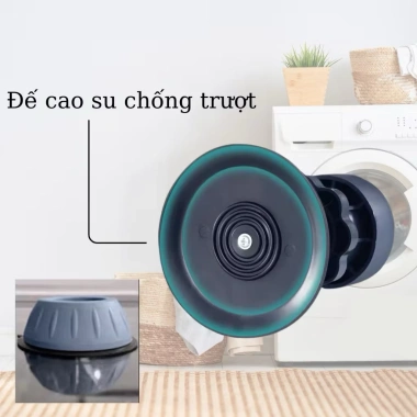 Bộ 4 chân đế đa năng cho máy giặt, tủ lạnh - chống rung, chống ngập, tăng giảm chiều cao, chịu tải cao, tiện lợi, bảo vệ thiết bị, giá 35.000₫