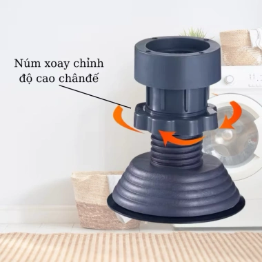 Bộ 4 chân đế đa năng cho máy giặt, tủ lạnh - chống rung, chống ngập, tăng giảm chiều cao, chịu tải cao, tiện lợi, bảo vệ thiết bị, giá 35.000₫