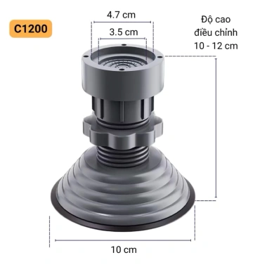 Bộ 4 chân đế đa năng cho máy giặt, tủ lạnh - chống rung, chống ngập, tăng giảm chiều cao, chịu tải cao, tiện lợi, bảo vệ thiết bị, giá 35.000₫ 9 Bộ 4 chân đế đa năng cho máy giặt, tủ lạnh - chống rung, chống ngập, tăng giảm chiều cao, chịu tải cao, tiện lợi, bảo vệ thiết bị, giá 35.000₫ 9