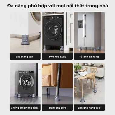 Bộ 4 Đế Đỡ Chống Rung Đa Năng cho Máy Giặt và Tủ Lạnh - Giảm Tiếng Ồn, Giá 19.990 VND 5 Bộ 4 Đế Đỡ Chống Rung Đa Năng cho Máy Giặt và Tủ Lạnh - Giảm Tiếng Ồn, Giá 19.990 VND 5