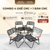 Bộ 4 Ghế CNC + Bàn Cắm Trại Gấp Gọn - Dã Ngoại, Cà Phê, Du Lịch, Giá Ưu Đãi 485.100 VND