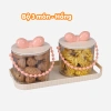 Bộ 4 Hũ Mứt Tết Hình Nơ Đựng Bánh Kẹo, Nắp Đậy & Quai Cầm, Trang Trí Bàn Sang Trọng Tết 2.026 Giá 97.000đ 7
