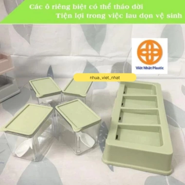 Bộ 4 lọ đựng gia vị GIÁ HỦY DIỆT có thìa Việt Nhật, hũ bền đẹp nắp đậy tiện dụng - chỉ 50.000đ 5