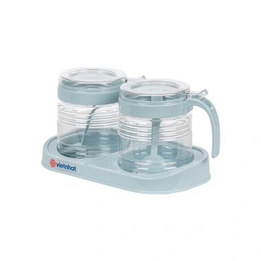 Bộ 4 lọ gia vị Hokori, nắp kèm thìa, hũ đựng mì chính, bột canh - chỉ 30.000 VND 6
