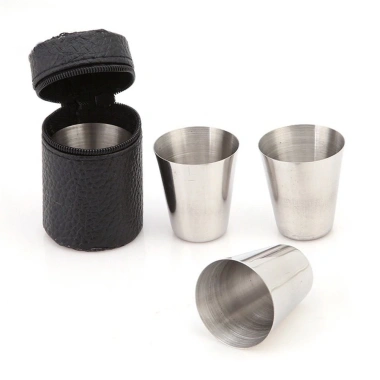 Bộ 4 ly rượu mini inox 30ml - Tiện lợi cho du lịch, chỉ 45.000 2