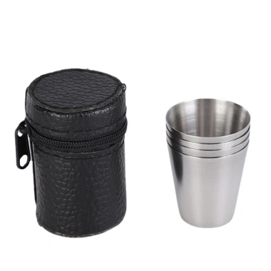 Bộ 4 ly rượu mini inox 30ml - Tiện lợi cho du lịch, chỉ 45.000 3