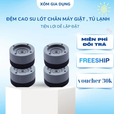 Bộ 4 miếng đệm cao su lót chân máy giặt tủ lạnh, chống rung, chống ồn, giá 23.100₫