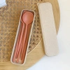 Bộ 4 Muỗng Đũa Dao Nĩa Nhựa Wheat Straws Sinh Học Màu Morandi 20cm Giá chỉ 22.000 VND 10