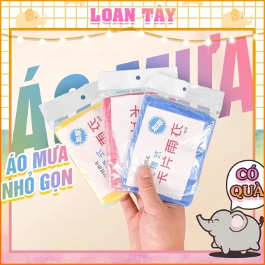 Bộ 5 Áo Mưa Bỏ Túi Siêu Gọn Cho Người Lớn & Trẻ Em - Tiện Lợi, Chống Thấm Nước