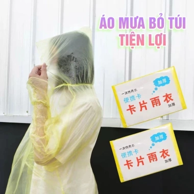Bộ 5 Áo Mưa Bỏ Túi Siêu Gọn Cho Người Lớn & Trẻ Em - Tiện Lợi, Chống Thấm Nước