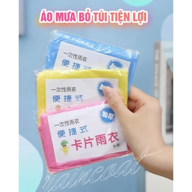 Bộ 5 Áo Mưa Bỏ Túi Siêu Gọn Cho Người Lớn & Trẻ Em - Tiện Lợi, Chống Thấm Nước