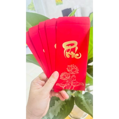 Bộ 5 Bao Lì Xì Chữ Phúc - Giấy Mỹ Thuật Cao Cấp, Giá Ưu Đãi 19,000₫