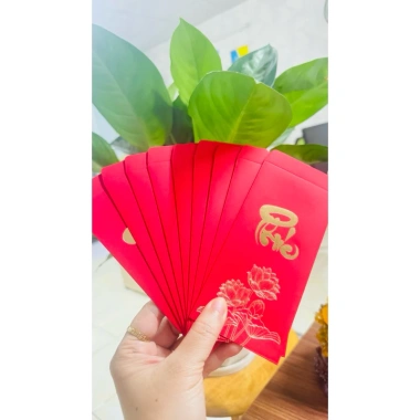 Bộ 5 Bao Lì Xì Chữ Phúc - Giấy Mỹ Thuật Cao Cấp, Giá Ưu Đãi 19,000₫