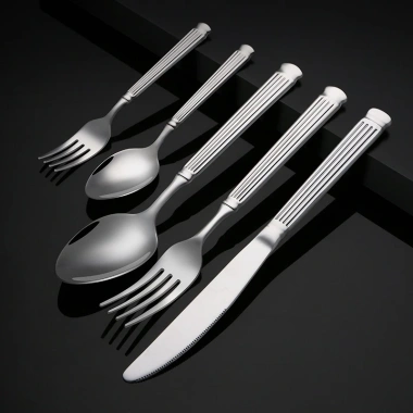 Bộ 5 Cột Tay Cầm La Mã Inox Cao Cấp va Dao Nĩa Thìa Bít Tết Phong Tây 3 Bộ 5 Cột Tay Cầm La Mã Inox Cao Cấp va Dao Nĩa Thìa Bít Tết Phong Tây 3