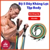 Bộ 5 Dây Kháng Lực Ngũ Sắc Full Body - Tập Gym Nam Nữ, Đa Năng, Giá 19.200đ
