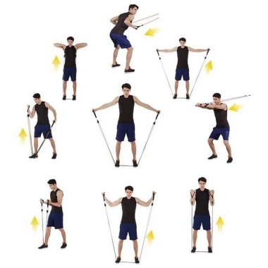 Bộ 5 Dây Kháng Lực Ngũ Sắc Full Body - Tập Gym Nam Nữ, Đa Năng, Giá 19.200đ