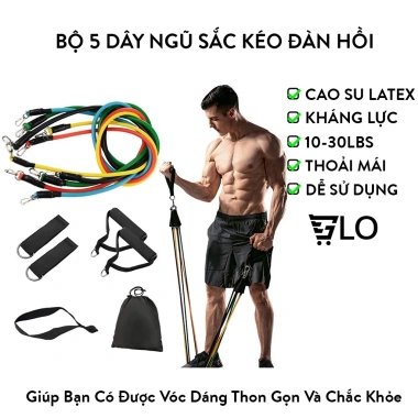 Bộ 5 Dây Ngũ Sắc Kéo Đàn Hồi Kháng Lực - Tập Gym Thể Dục Tại Nhà Đa Năng Giá 78.750 VND Bộ 5 Dây Ngũ Sắc Kéo Đàn Hồi Kháng Lực - Tập Gym Thể Dục Tại Nhà Đa Năng Giá 78.750 VND