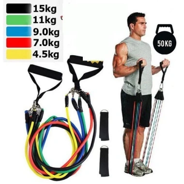 Bộ 5 Dây Tập Gym Đàn Hồi Kháng Lực - Giá Rẻ 40.996₫, Phù Hợp Người Mới Runmass