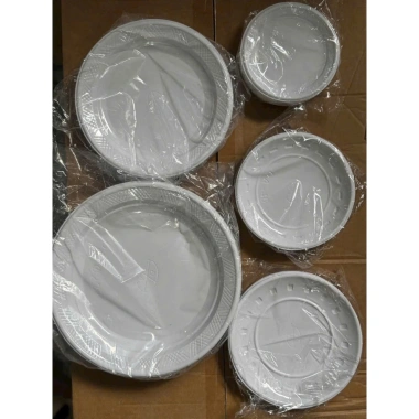Bộ 50 đĩa nhựa dùng 1 lần, phù hợp bánh sinh nhật, xôi, trái cây - 12.900₫