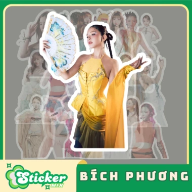 Bộ 50 sticker Bích Phương Em Xinh Idol - Trang trí vali, hộp bút, 19.000 VND