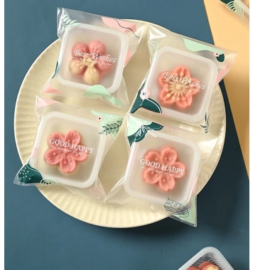 Bộ 50 túi + 50 khay trong suốt bánh trung thu 50-125g, miệng dán - 29.500 VND