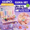 Bộ 522 miếng dán GUKA DIY đồ chơi bé gái Móc khóa hộp Kuromi thẻ Goo keo giảm giá 59.000đ