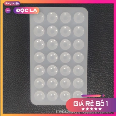 Bộ 56 chân hít silicone 2 mặt 28 lỗ - Dán điện thoại, dán tường, đủ màu, giá 12.900 VND