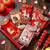 Bộ 6 Bao Lì Xì 5D In Thêu Chú Ngựa Vintage Thổ Cẩm May Mắn Tài Lộc Cao Cấp 19.000 VND 5