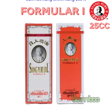 Bộ 6 chai dầu gió thảo dược Siang Pure 25ml đỏ Thái Lan - Giá ưu đãi 650.000₫