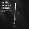 Bộ 6 chiếc Nĩa Trái Cây Inox 304 Dày Dặn Thanh Lịch - 2 Răng & 3 Răng, Thích Hợp Ăn Bánh, Tráng Miệng - Giá Ưu Đãi 155k 10