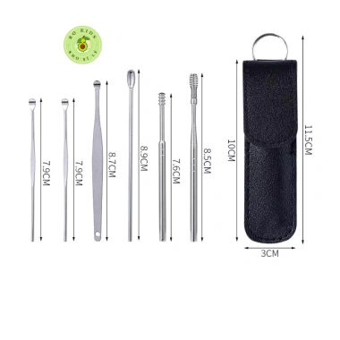 Bộ 6 Dụng Cụ Lấy Ráy Tai Cap Cấp Bọc Túi Da Thép Không Gỉ Tiện Dụng – Giá 22.800đ 8