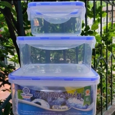 Bộ 6 Hộp bảo quản thực phẩm 3 size cao cấp Việt Nhật có gioăng chịu lạnh 6.530
