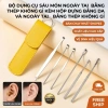 Bộ 6 muỗng ngoáy tai thép không gỉ - dụng cụ vệ sinh tai chuyên nghiệp kèm túi đựng